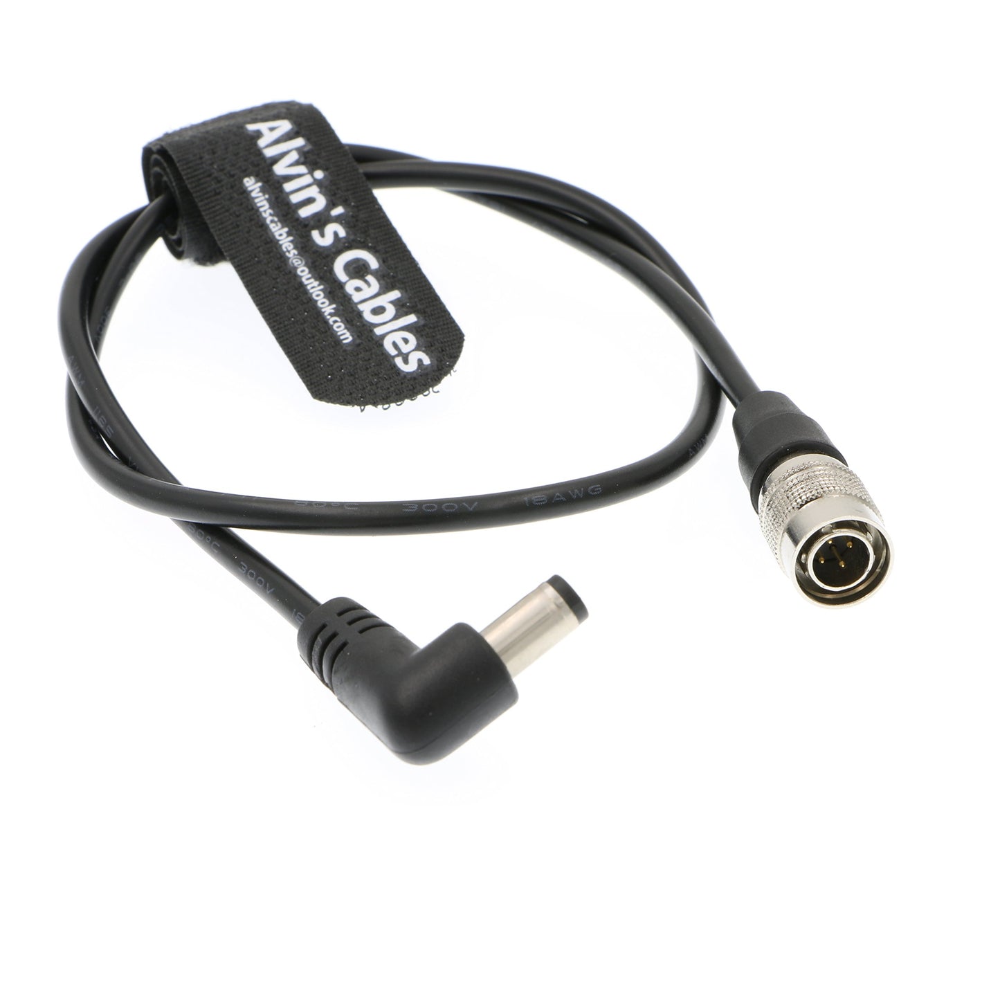 Alvin's Cables DC to Hirose 4 Pin Male Power Cable for Sound Devices 633| 644| 688 Zoom F8 Blackmagic Cinema Camera 4K 45CM|18inches