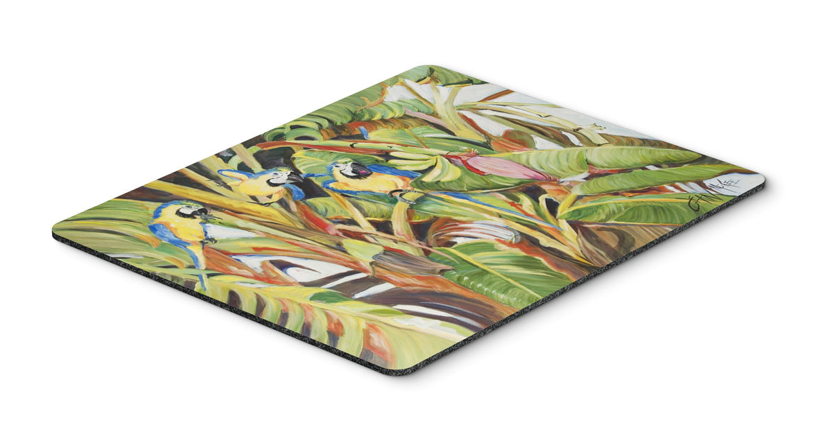 Caroline's Treasures JMK1010MP Three Blue Parrots Mouse Pad, Hot Pad or Trivet for Home Office Gaming Working Computers Laptop Mouse Mat,Washable