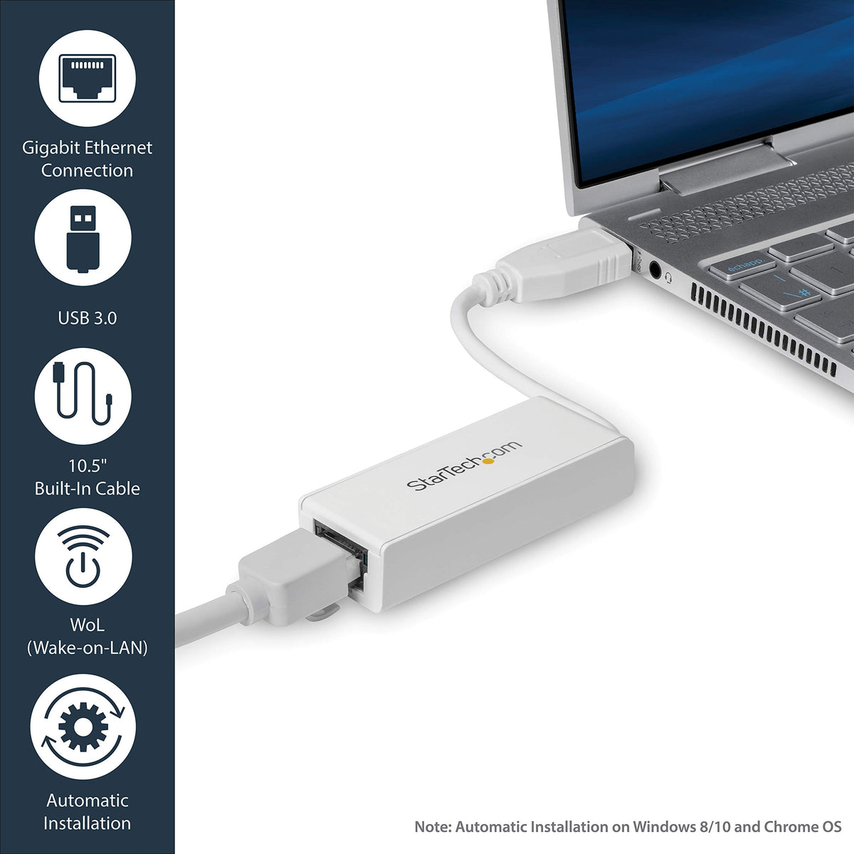 StarTech USB to Ethernet Adapter, USB to RJ45 Adapter, TAA