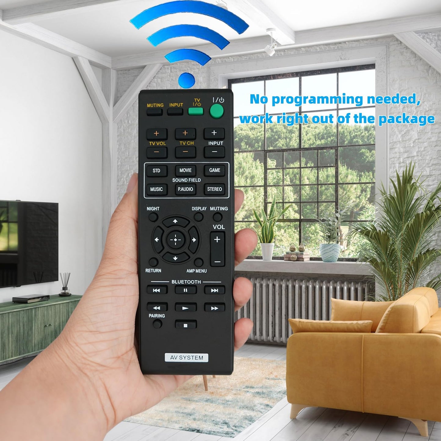 Replacement Remote Control fit for Sony RM-ANP084 149050111 RM-ANP114 2.1 Channel Surround Sound Bar Home Theater System