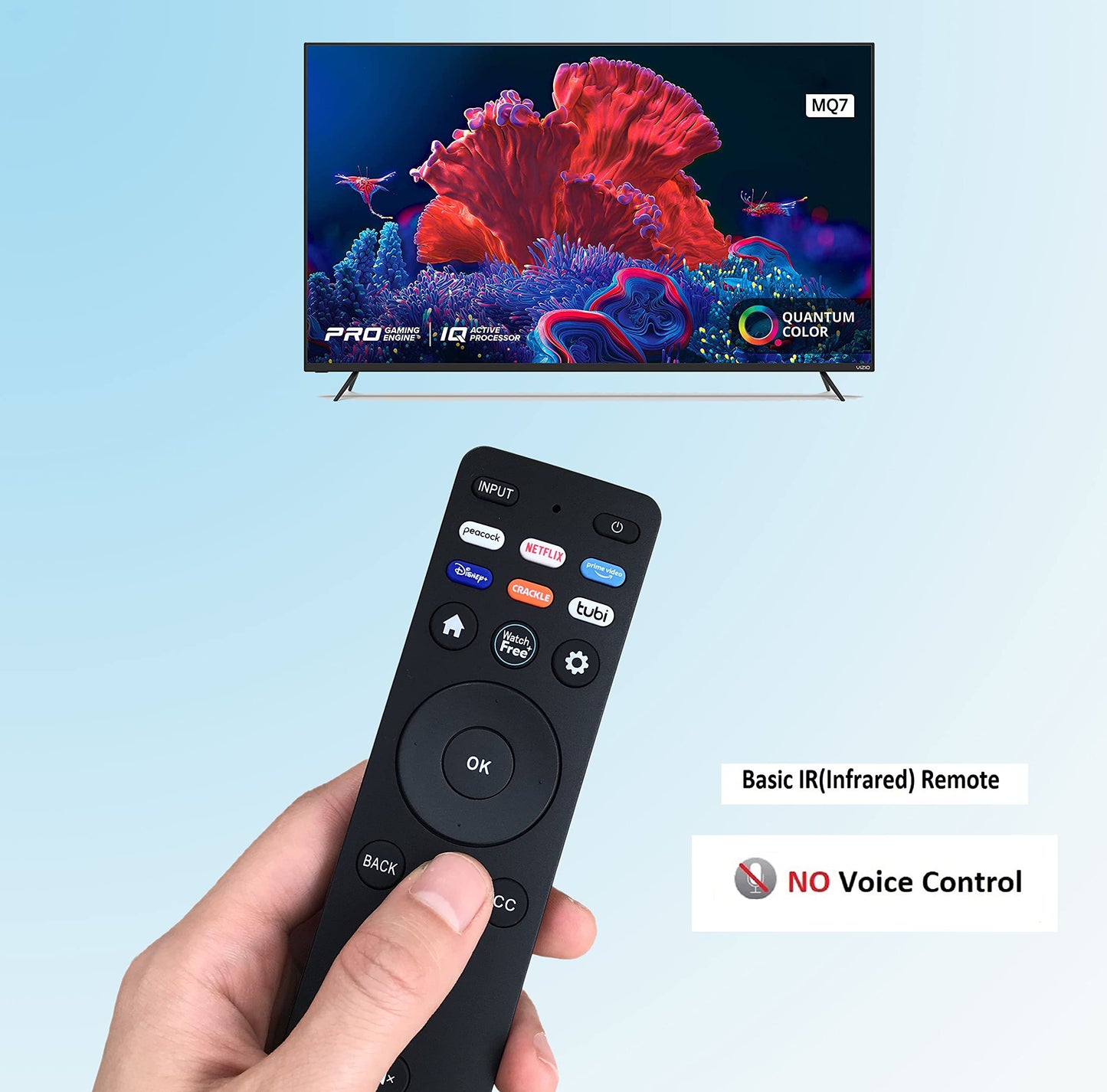 Replacement Remote Control XRT260 for Vizio V-Series M-Series Smart TV V505-J01 M50Q7-J01 V555-J01 M55Q7-J01 M65Q7-J01