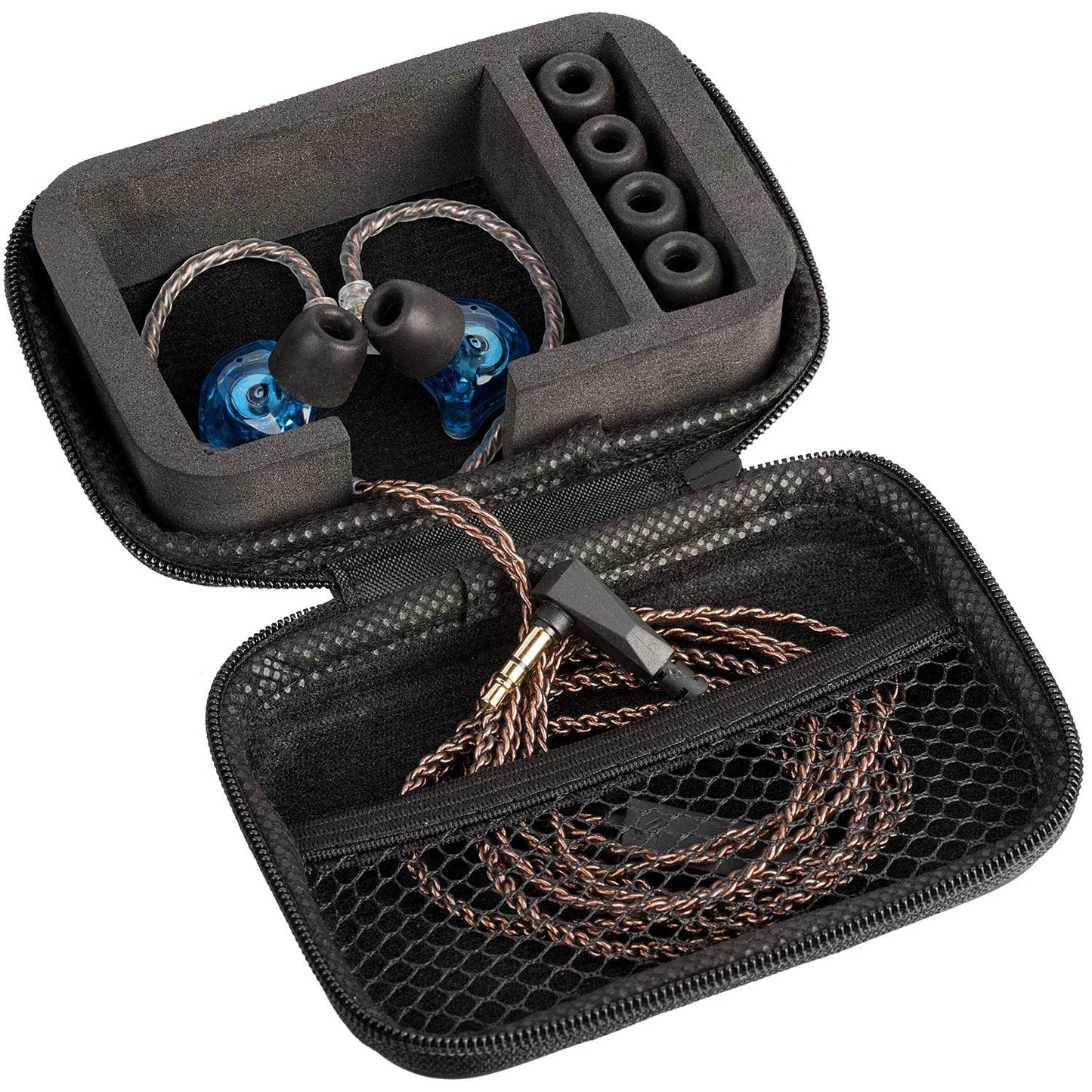 IEM Case for in-Ear Monitors, Headphones & Earbuds - EVA Travel Storage Bag for KZ ZS10/ZS10 Pro/ZSN/ZST/ZEX/AS10/AS16, CCZ ZC02/Melody, CCA CRA