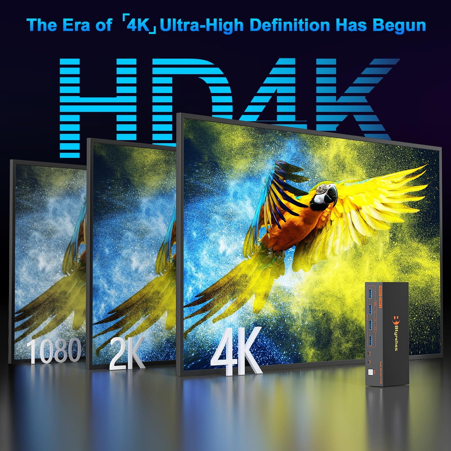 4K Kvm Switch 2 Monitors 2 Computers 4K@60Hz HDMI Displayport Dual Monitor KVM Switches 2 Ports for 2 PC Share Mouse Keyboard and 2 Screens with USB
