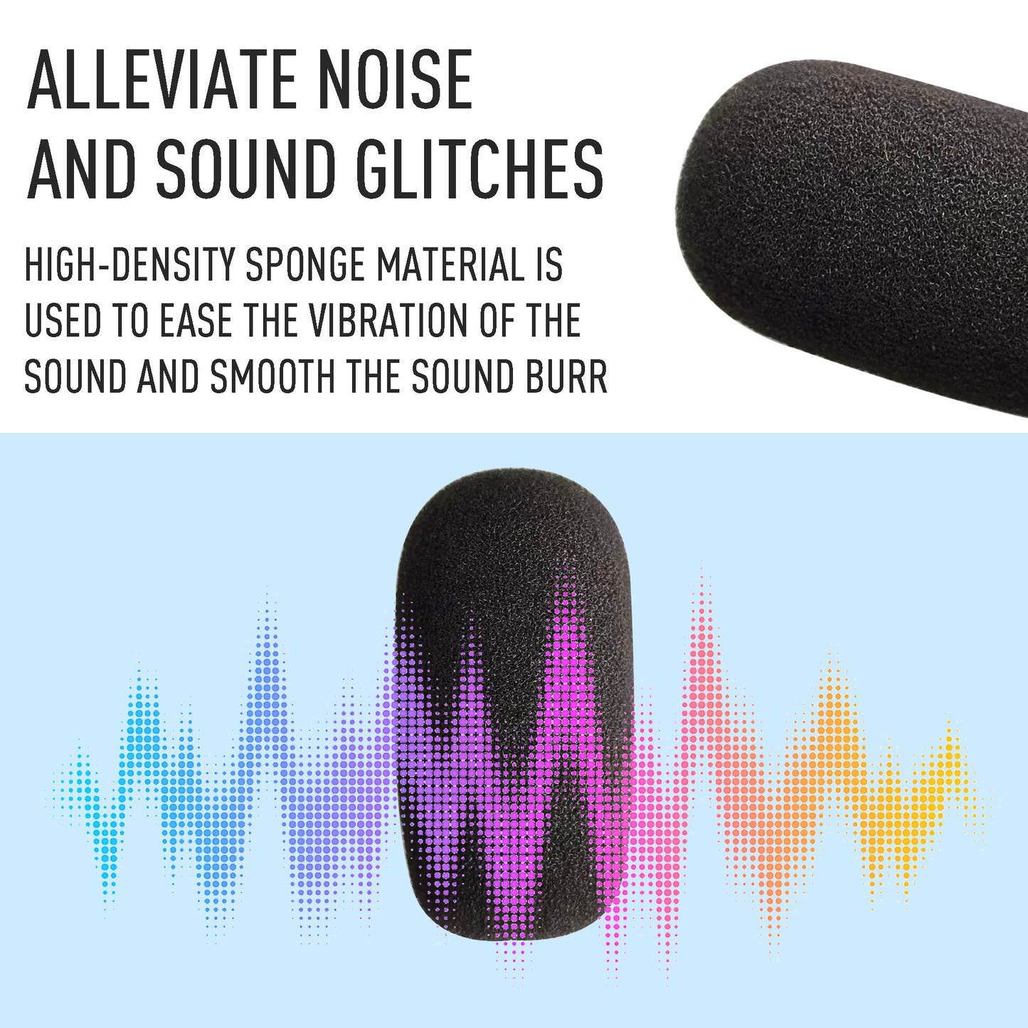 AKSONMN 10-Pack Foam Mic Covers for Wireless Laval.Operations Microphones - 1.4" Ball-Type Windscreen for Clear Audio, Fits Podcasting, Vlogging