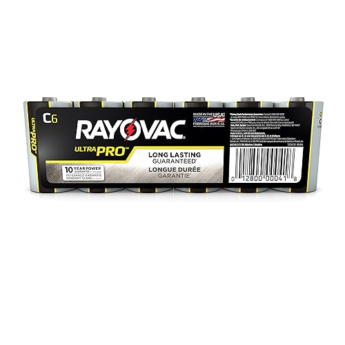 Rayovac Batteries AL-C Alkaline Batteries, Size C (Pack of 6)