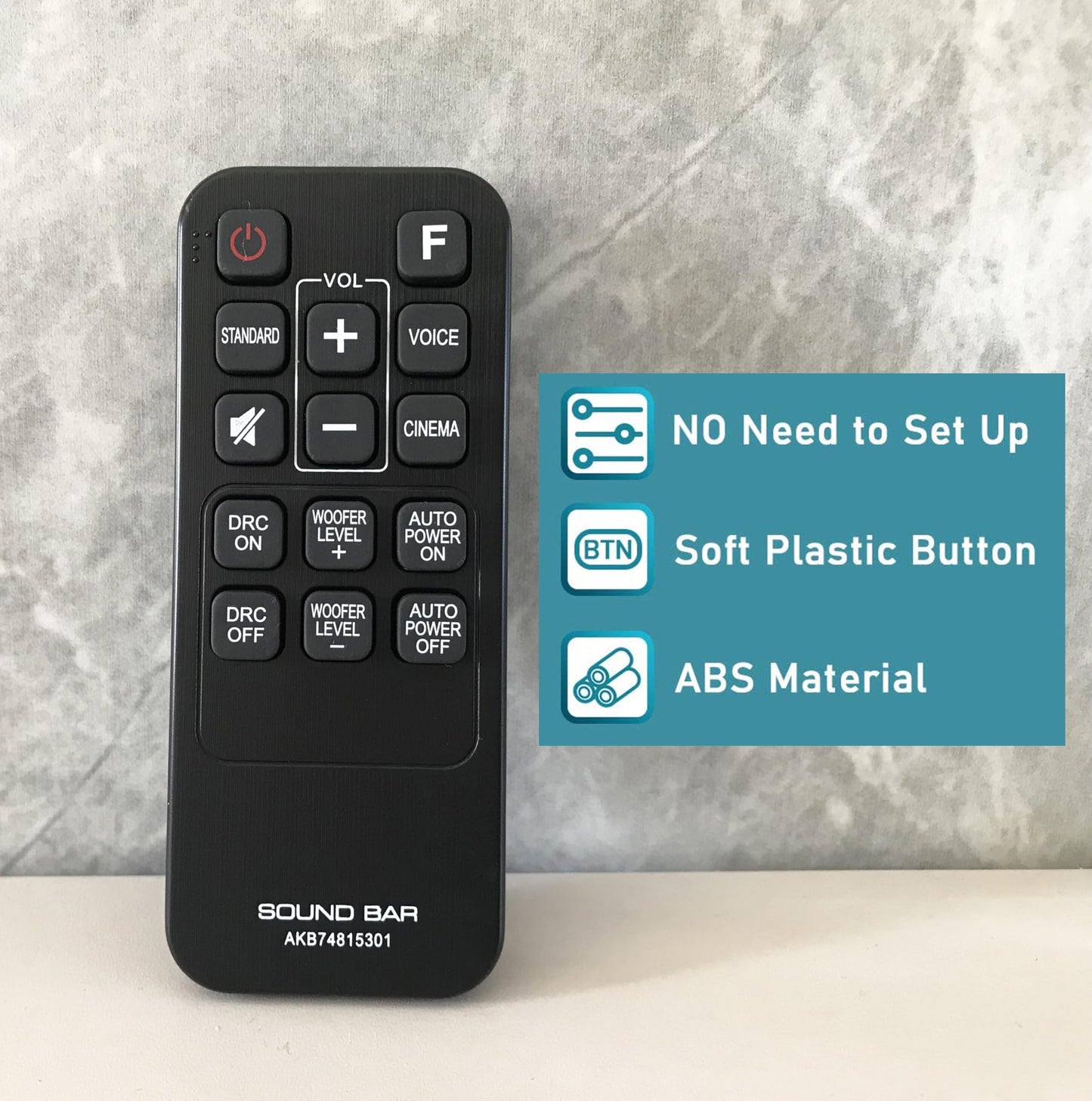 Replacement Remote Control for LG Sound bar LAS454B SH3K LAS485B SJ7 SJ9 SJ4Y SK3D SK4D SK1 Surround bar