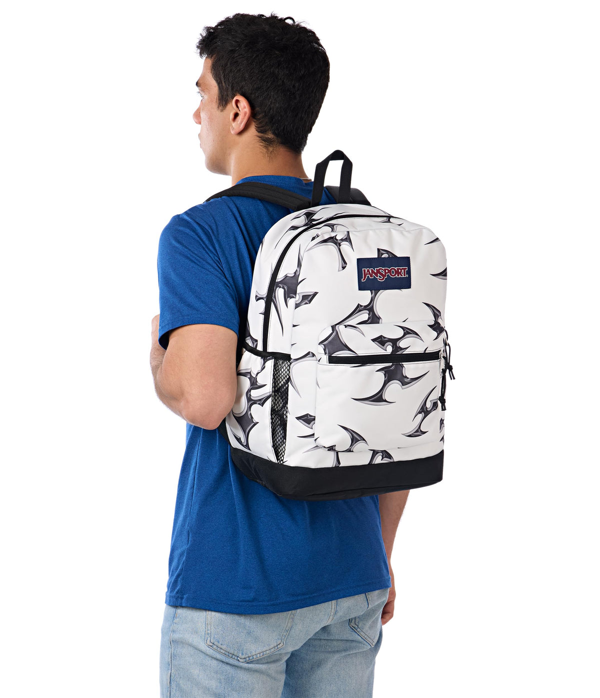 JanSport 26L Cross Town Plus Backpack, Cyber Silver White
