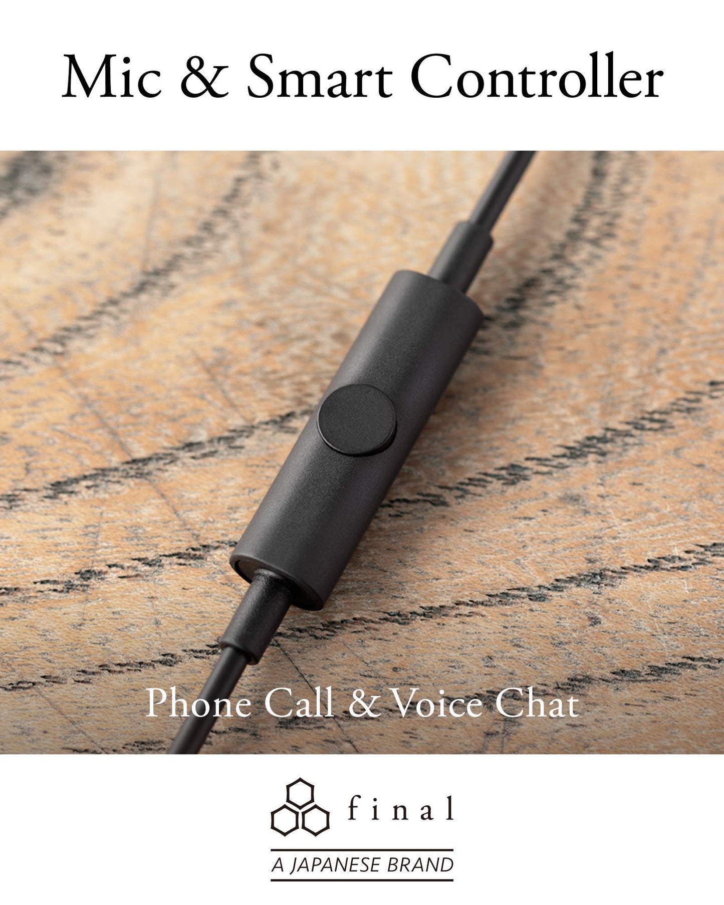 Final Audio E1000C In-Ear Headphones Earphones with Dynamic drivers and Microphone (Black)