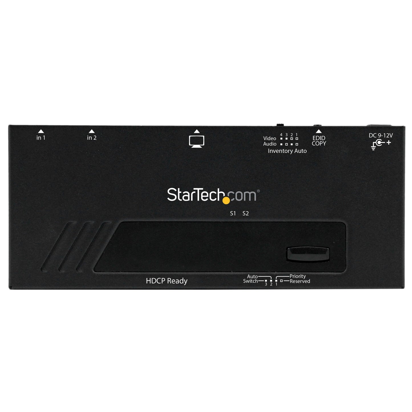StarTech.com 2 Port HDMI Switch w/ Automatic and Priority Switching - 2 In 1 Out HDMI Selector with Automatic Priority Switching - 1080p, TAA