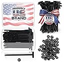 100 Pcs Nylon Universal Cable Tie Buckles - Heavy-Duty Zip Tie Buckle Clips with Pin & Button Design, Self-Locking, UV Resistant, Easy Install for Car
