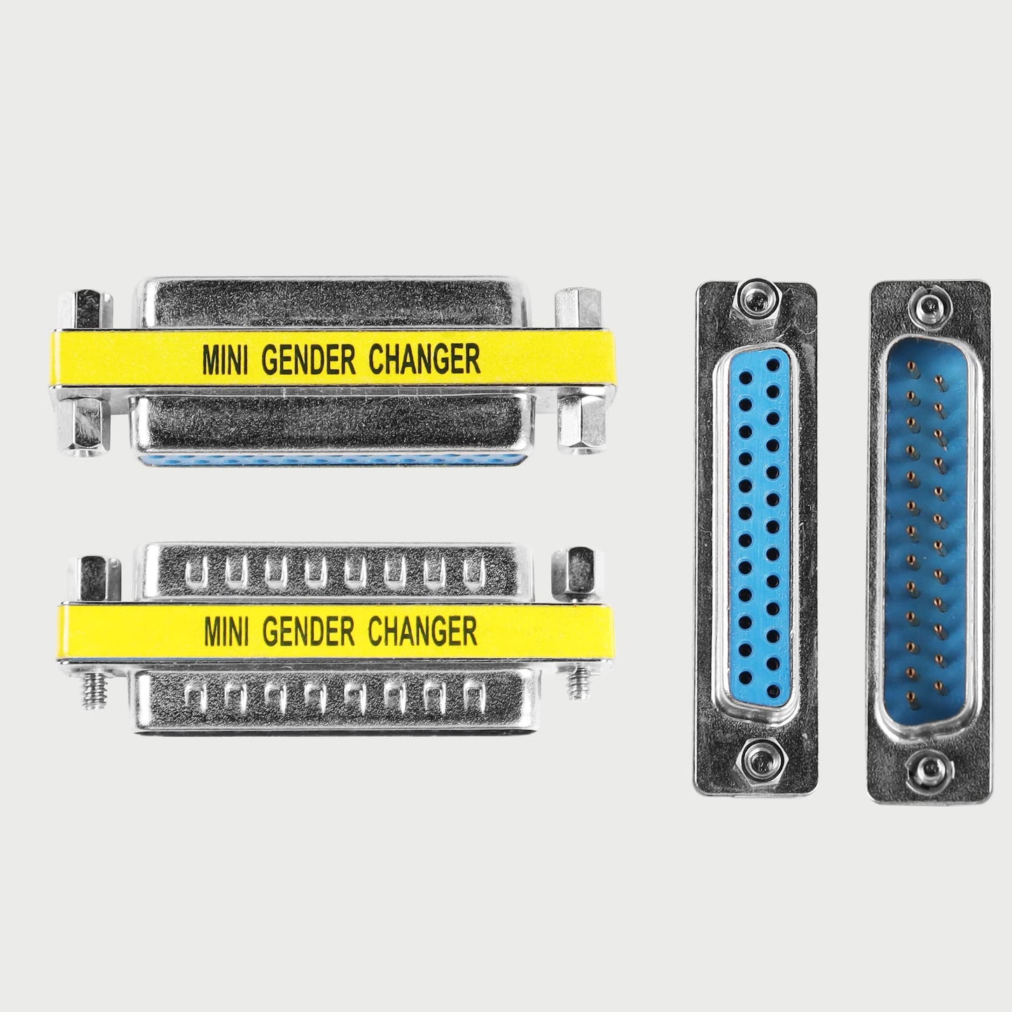 MEIRIYFA DB25 25 Pin Gender Changer D-SUB 25Pin Coupler Serial Cable Gender Changer RS232 VGA Adapter Connetor for Applications Pack of 2 (Male…