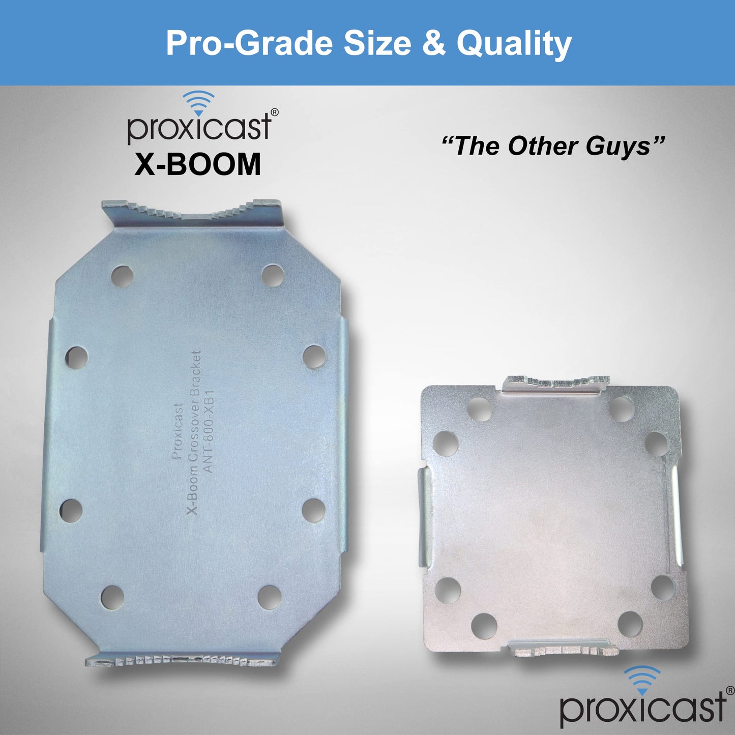 Proxicast X-Boom MIMO Antenna Mast Cross-Over Bracket Kit for 1.25" to 2.0" OD Pipes - Includes Heavy Duty Right-Angle Plate & Mounting Hardware