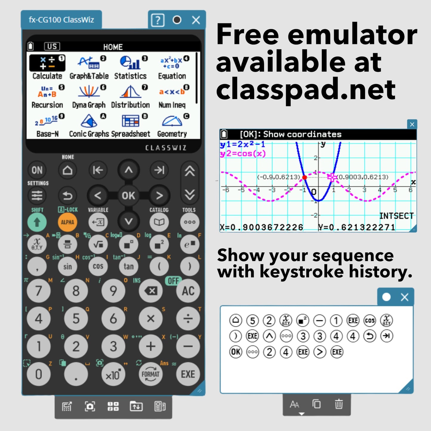 Casio fx-CG100 ClassWiz® Color Graphing Calculator with 3D Graph & Python | Large High-Res Display, Basic & Advanced Functions | Ideal for Exams