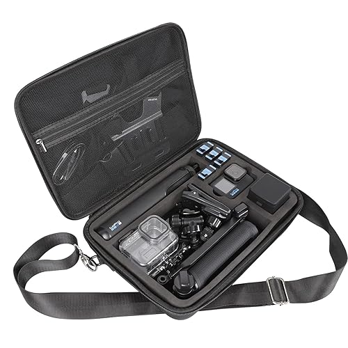 Pellking Large Carrying Surface-Waterproof Case for GoPro 13,12,11,10 Camera,Hard Shell Bag with EVA Liner Compatible for GoPro hero 13,with Fully