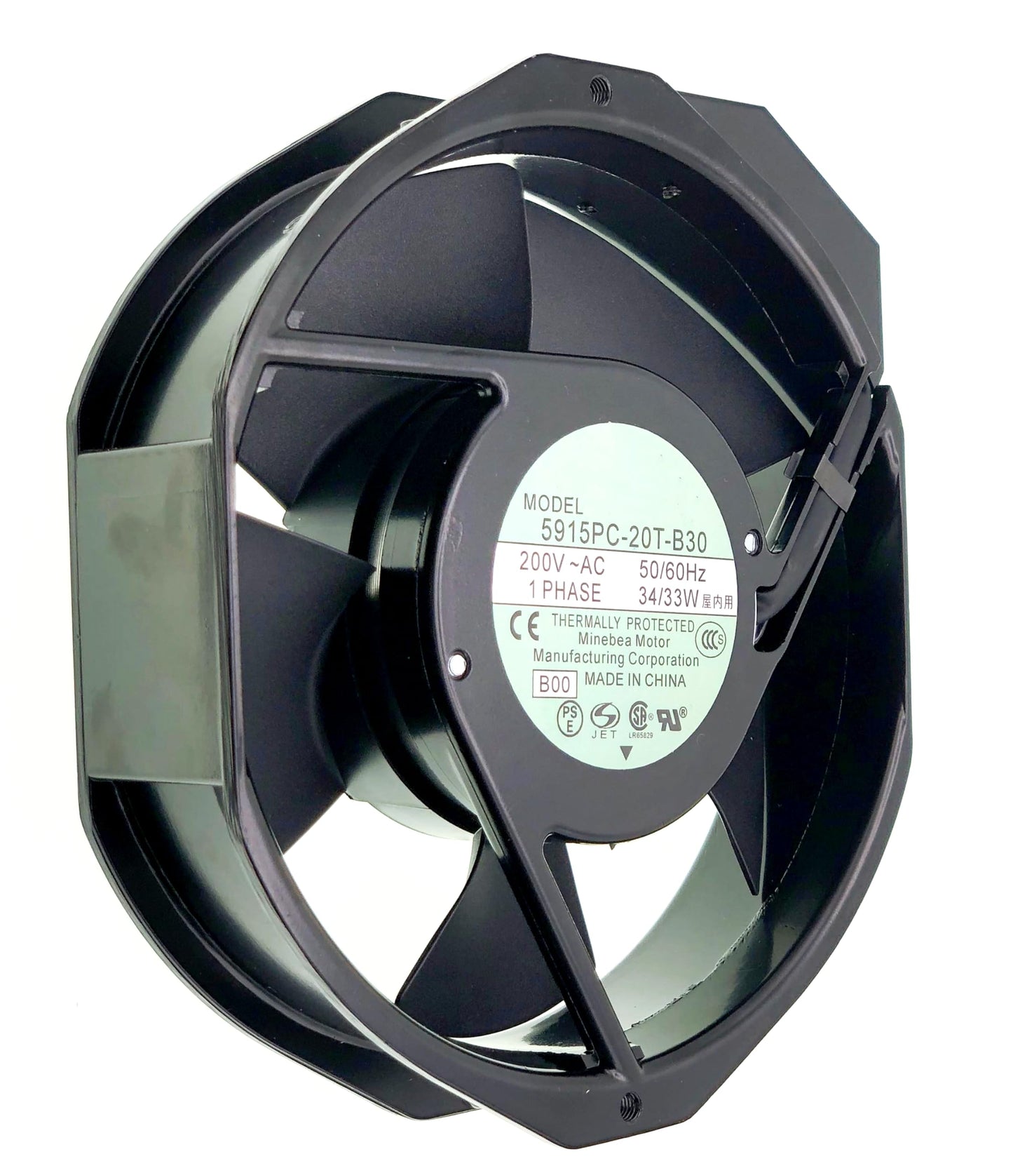For NMB-MAT 5915PC-20T-B30 200V 34/33W 17238 AC Cooling Fan, Size:150x 172 x 38MM.