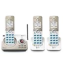 AT&T DL72319 DECT 6.0 3-Handset Cordless Phone for Home with Connect to Cell, Call Blocking, 1.8" Backlit Screen, Big Buttons, intercom,