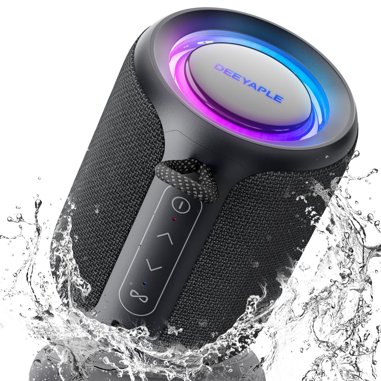Bluetooth Speaker Wireless,IP67 Waterproof & Dustproof Portable Speaker with Lights,15W Loud Stereo Sound, 2500mAh Battery All Day Playtime, TWS
