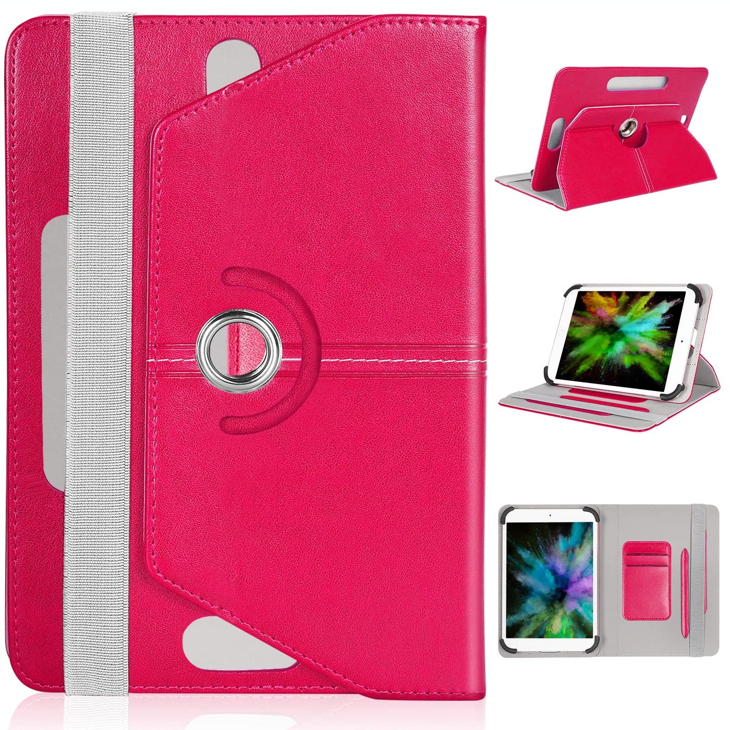 UrbanX 10.1 Inch Universal Tablet Case Protective Cover Folio for Prestigio MultiPad 10.1 Ultimate 360 Degree Rotatable Kickstand Multiple Viewing…