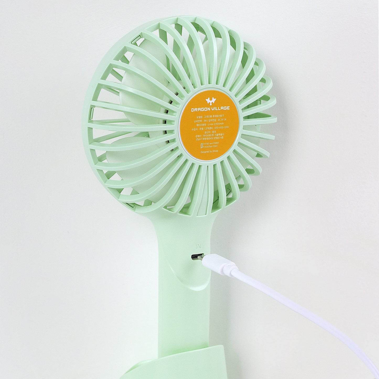 Dragon Village Handheld Fan, Small Personal Portable Mini Fan, 3 Speed Adjustable, Stylish Kids Girls Women Men Indoor Outdoor Travelling Gift (Mint)