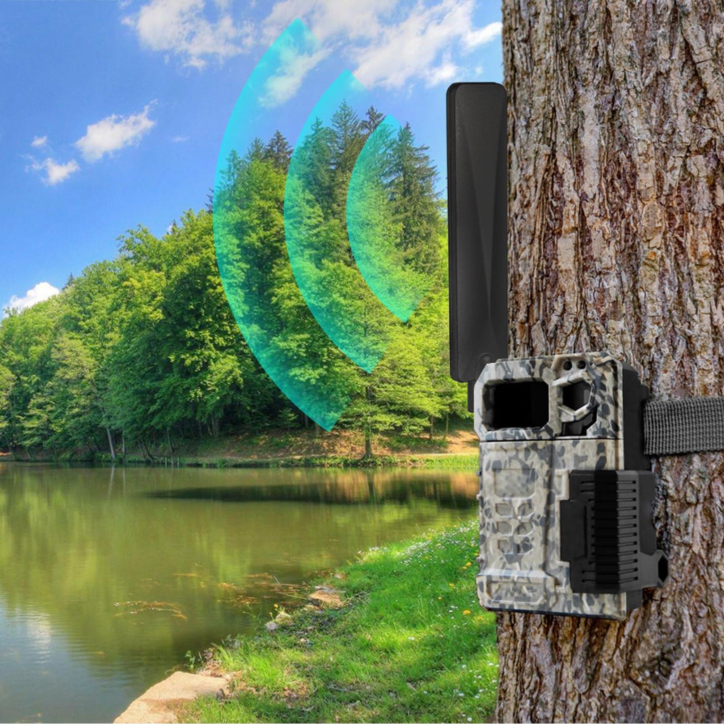 Bingfu 4G LTE RP-SMA Antenna 9dBi for Trail Camera - Compatible with Spypoint Link Micro Solar EVO Hunting Cam, Outdoor Security Camera