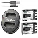Kastar Battery x2 + Dual USB Charger forCanon BP-2LH, iVIS DC420 Elura 90 EOS 400D Digital Rebel XTi FVM200 iVIS HV30 Optura 500 PowerShot G9 S80