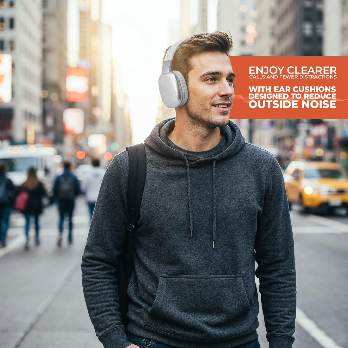 iJoy Ultra Wireless Over-Ear Bluetooth Headphones with Mic, Up to 10 Hours Playtime, Bluetooth Headset 33Ft Range with Backup AUX Cable & SD Slot…