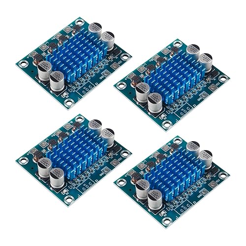 QCCAN 4PCS TPA3110 Audio Amplifier Board, TPA3110 XH-A232 30W+30W 2.0 Channel Digital Stereo Audio Power Amplifier Board 8-26V 3A