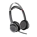 Plantronics - Voyager Focus UC (Poly) - Bluetooth Dual-Ear (Stereo) Headset with Boom Mic - USB-A Compatible with PC and/or Mac - Active Noise…