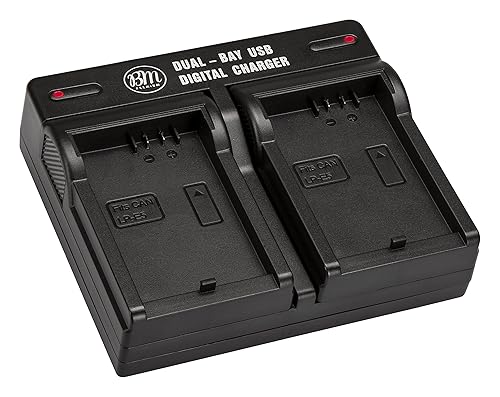 BM Premium LP-E5 Dual Bay Battery Charger for Canon EOS Rebel XS, Rebel T1i, Rebel XSi, 1000D, 500D, 450D, Kiss X3, Kiss X2, Kiss F Digital SLR Camera