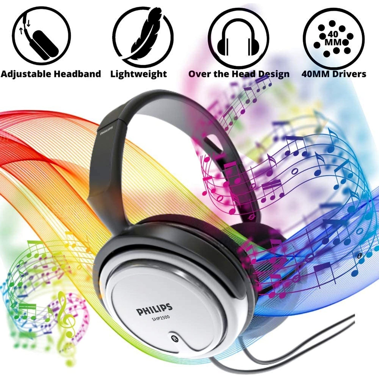 PHILIPS Over Ear Wired Stereo Headphones for Podcasts, Studio Monitoring and Recording Headset for Computer, Keyboard and Guitar with 6.3 mm (1/4")…