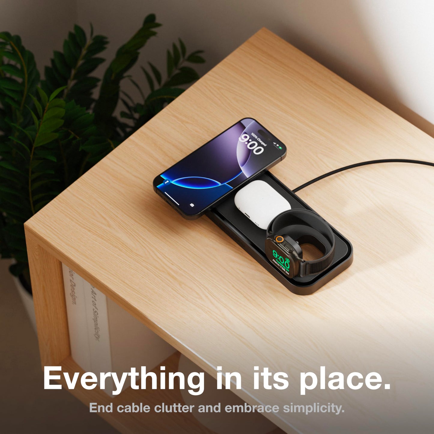 NOCO XGrid XDP3: 3-in-1 Wireless Charging Pad - Charging Station for iPhone, Apple Watch, and AirPods - MagSafe Compatible, Qi2 Certified - Includes