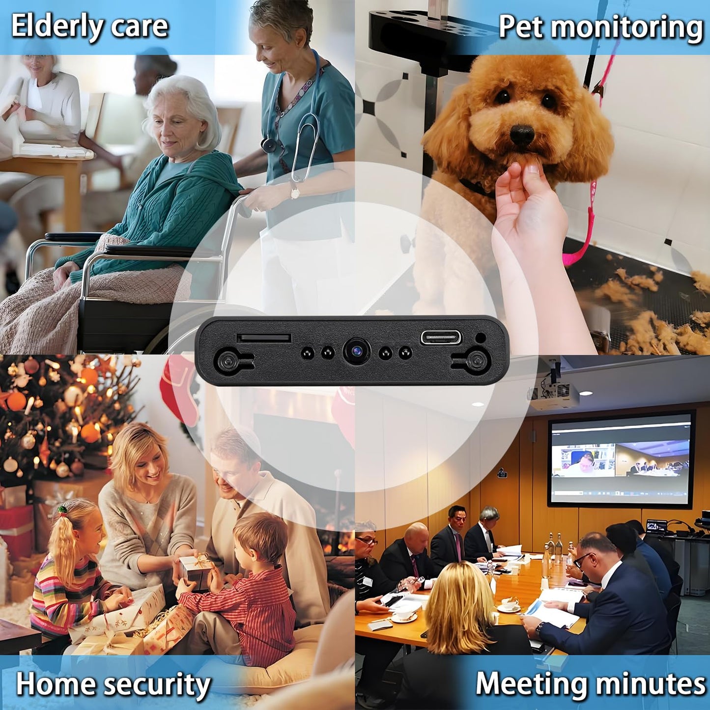 Home Security Camera - 1080P Surveillance Camera - Mini camera - Portable Indoor Camera,with 10000 Capacity,Dual - Purpose,Motion Detection,Automatic