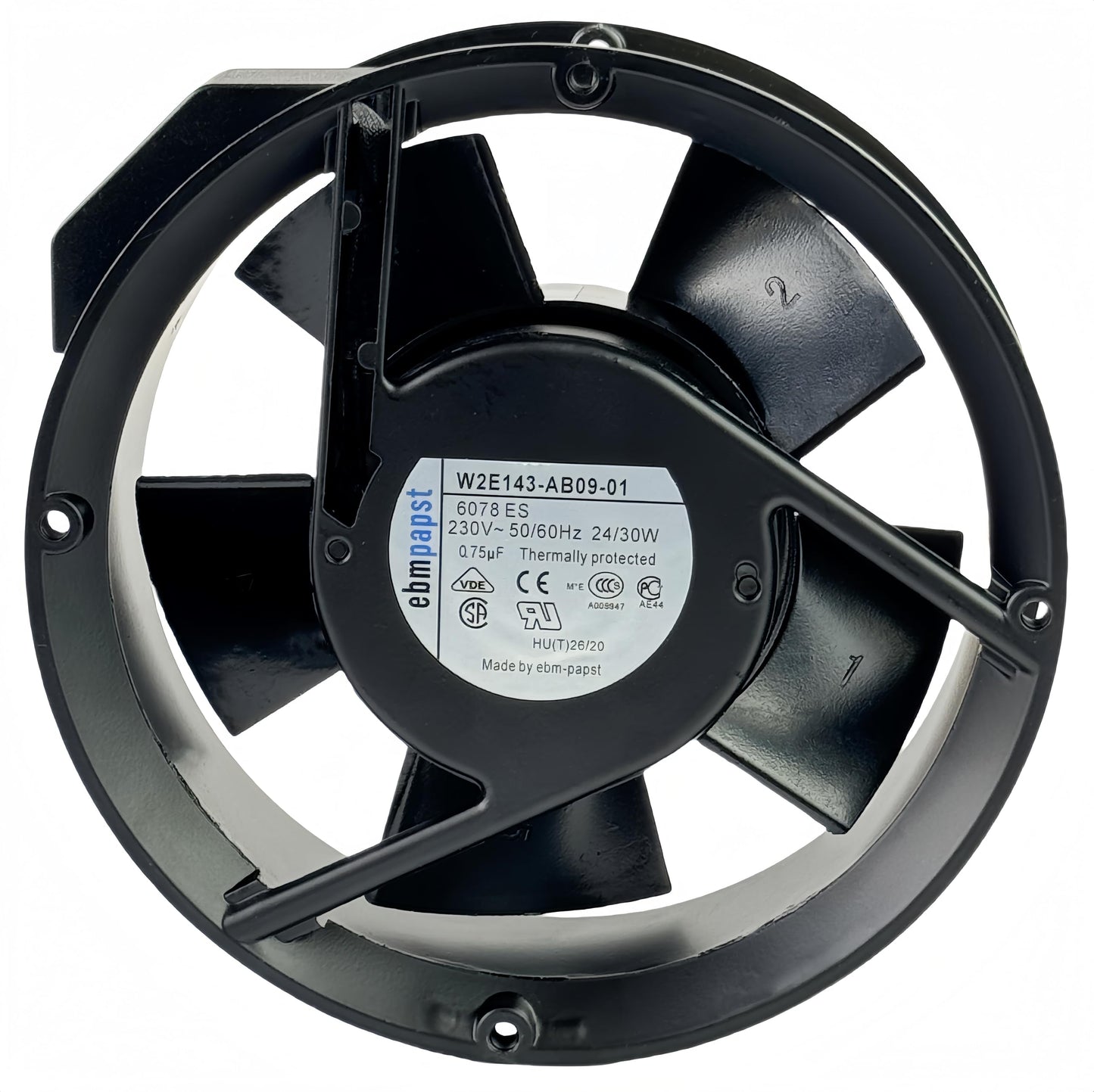 for EBM PAPST W2E143-AB09-01 Axial Cooling Fan, High Temperature Resistant Fan, 172X172X51mm 6078ES 230V 24/30W Case Cooling Fan