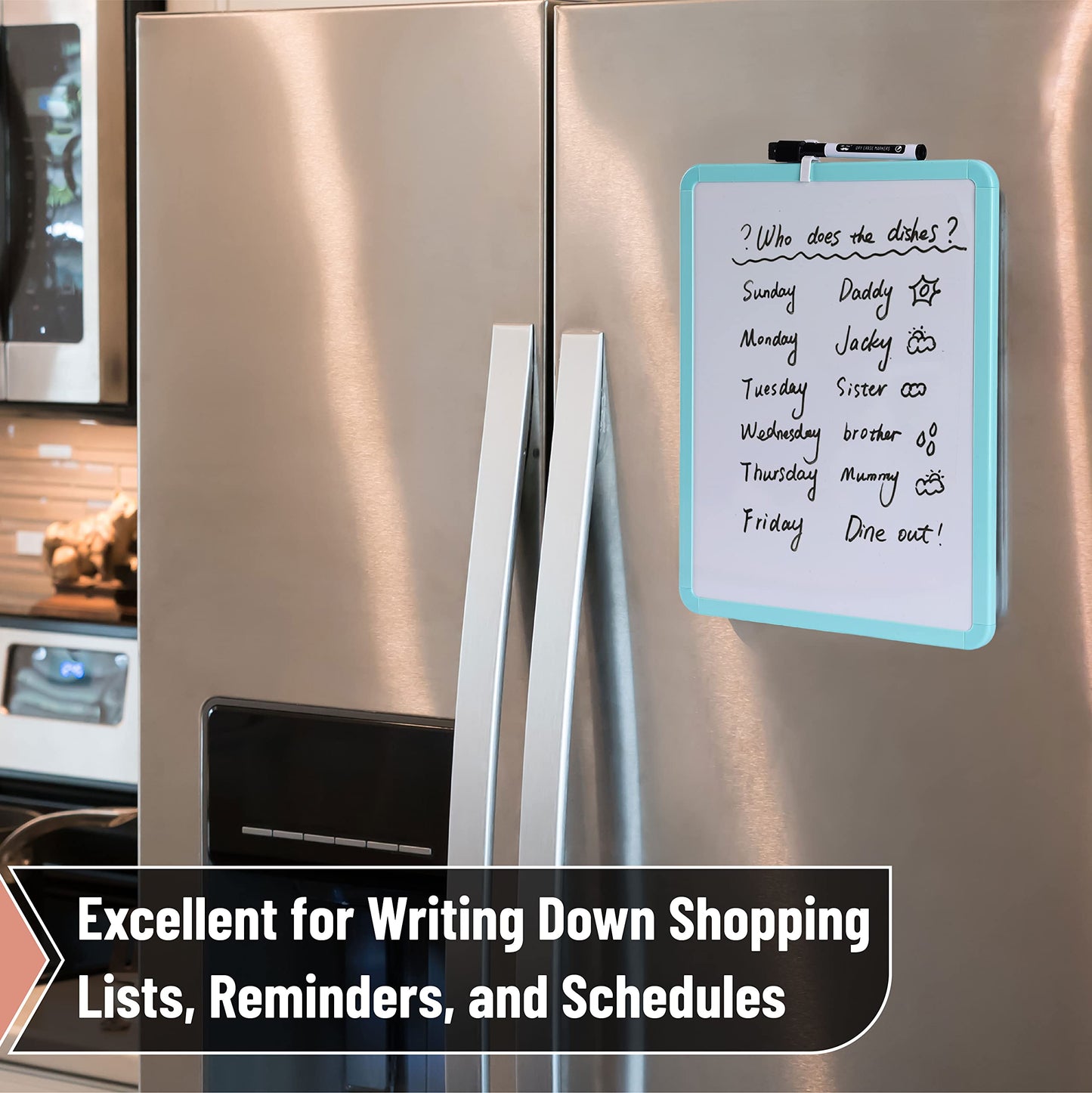 Mr. Pen- Dry Erase Board, 14” x 11” with a Black Dry Erase Marker