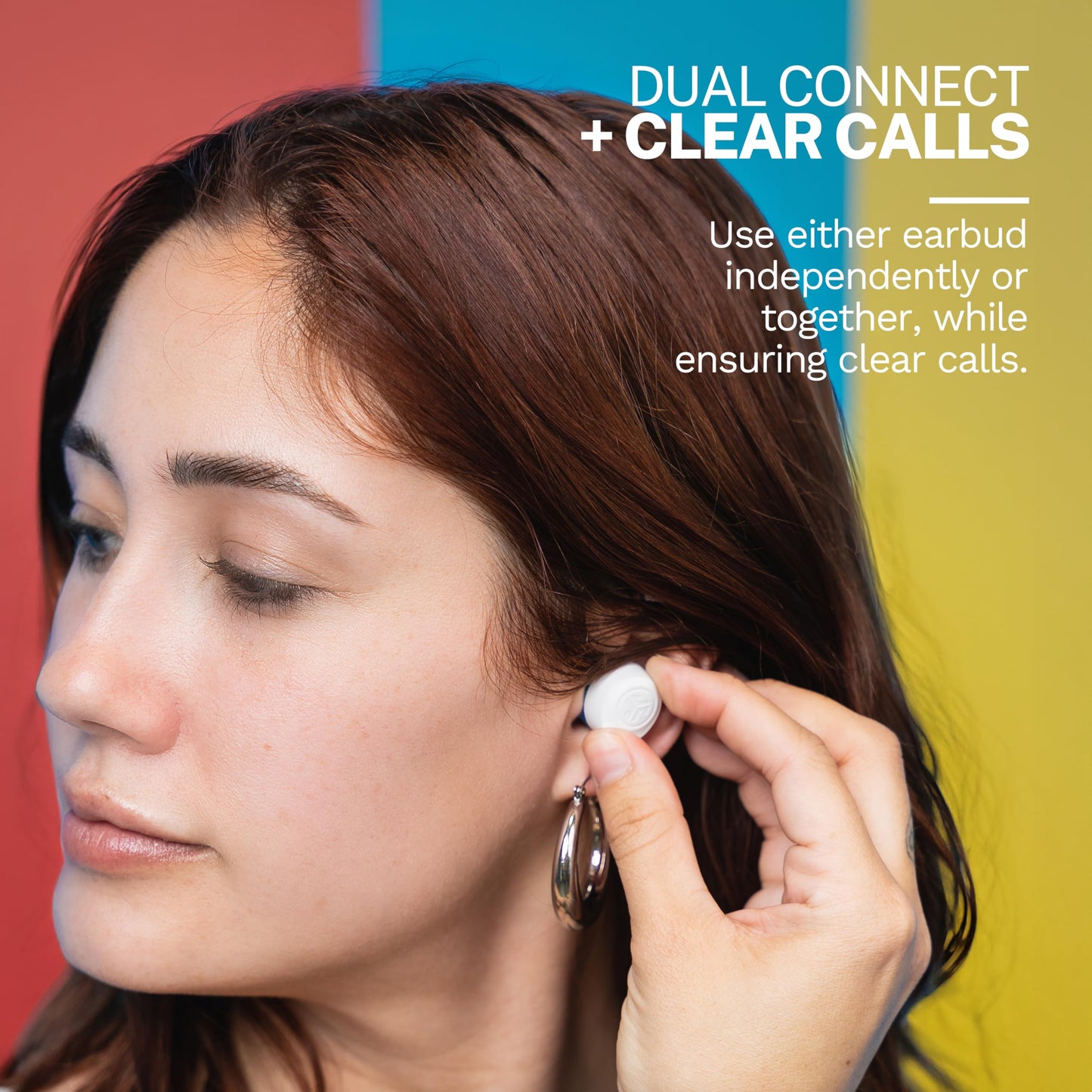 JLab Go Pop+, True Wireless Earbuds, Bluetooth 5, Dual Connect, IPX4, App Support, Confetti
