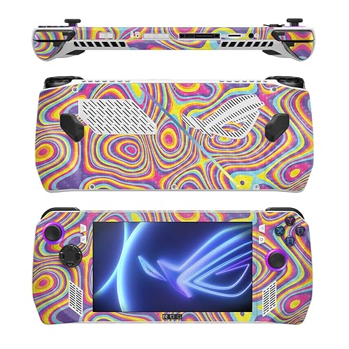 MightySkins Carbon Fiber Skin Compatible with Asus ROG Ally - Gobstopper | Protective, Durable Textured Carbon Fiber Finish | Easy to Apply