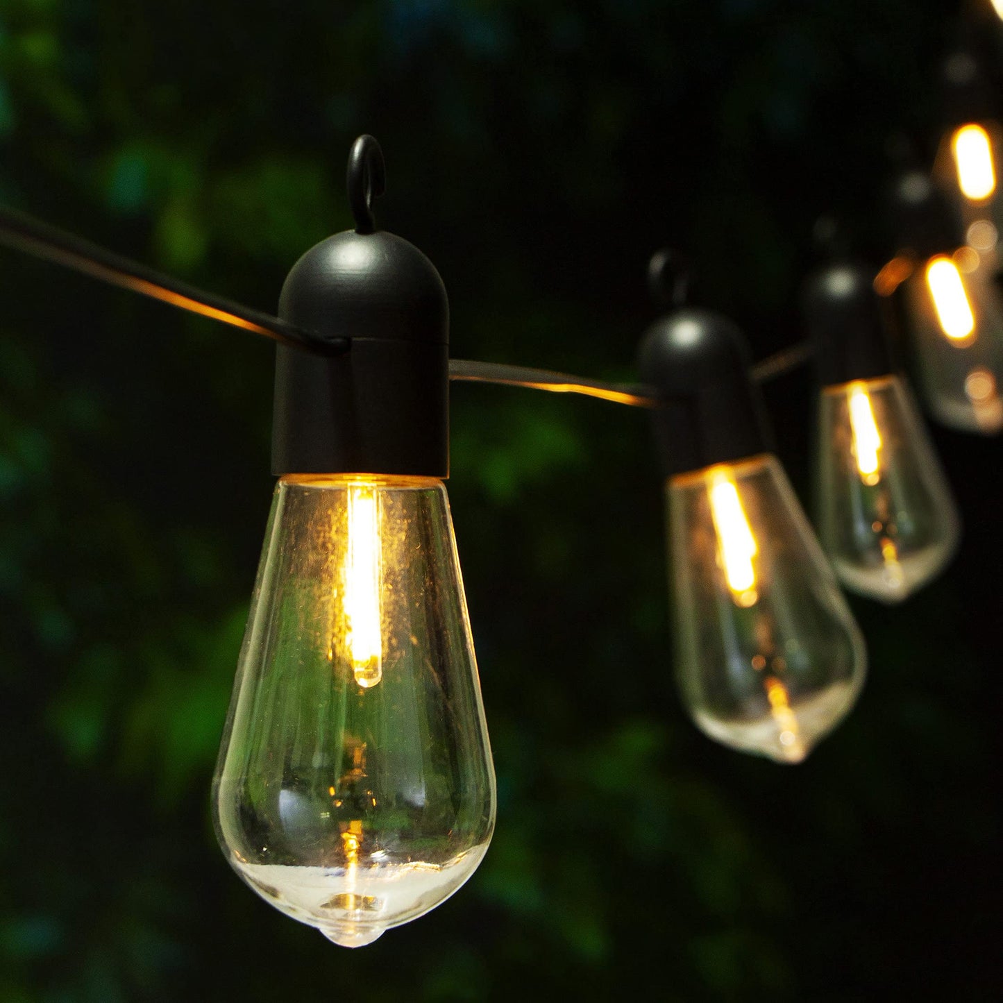 Solar Outdoor String Lights, 25FT Patio Lights String Waterproof with 20 Warm White LED Shatterproof ST58 Bulbs, Perfect for Garden, Backyard