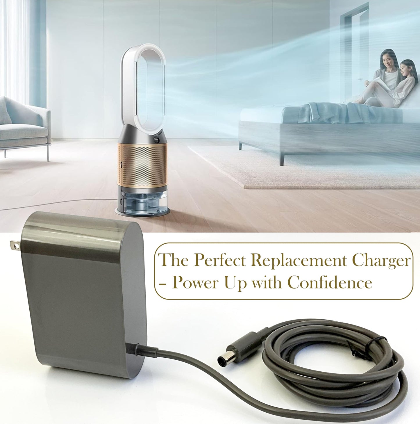 Replacement Charger for Dyson Air Purifier Fan BP01 TP04 HP04 TP05 TP06 TP07 HP06 DP04 PH02 PH01 PH03 PH04 PH09 HP09 TP09 HP07 TP10 Fan AC/DC Power…