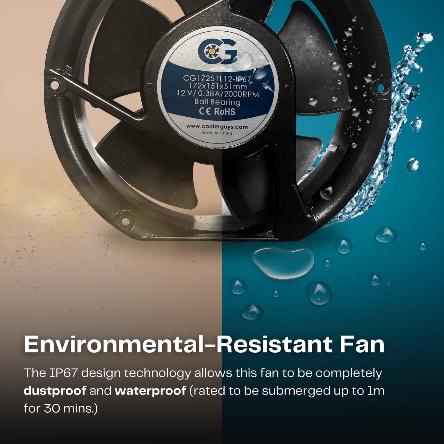 Coolerguys 7" (172mm x 152mm x 51mm) 12v Waterproof