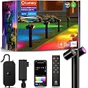 Lumary Smart Pathway Lights Pro 700LM, RGBAICW Color Changing Landscape Lights with 8 Adjustable 355° Spot Lights IP65 Waterproof, 48FT Wired Outdoor