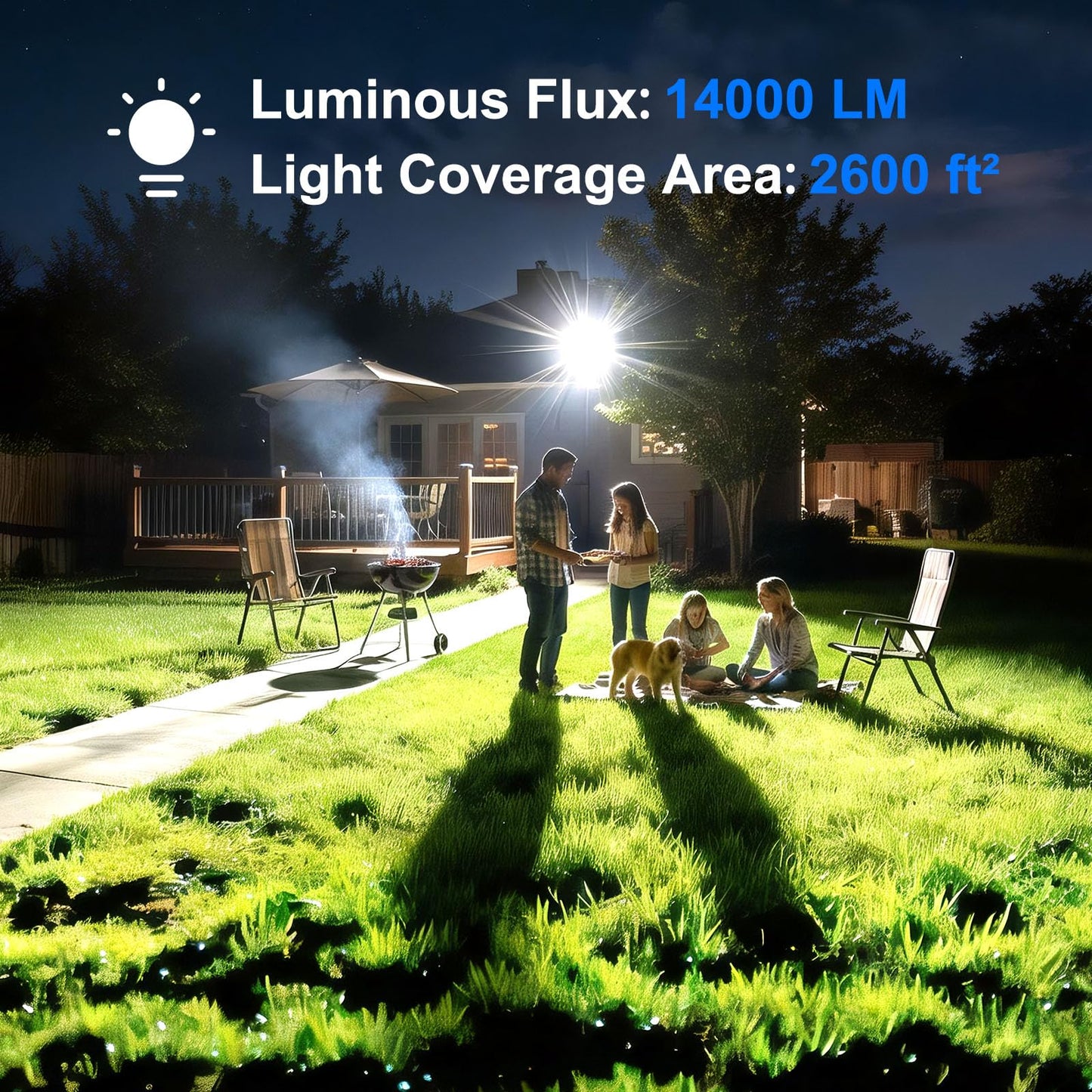 Kekeou LED Stadium Lights with Plug 100W Flood Light Outdoor IP67 Waterproof Arena Lights 14000LM 6500K Adjustable Lighting Angle LED Work Light Super