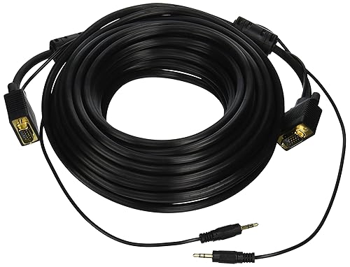 C&E 50ft-Audio-svga Premium VGA/SVGA/XGA/SXGA/UXGA HD15 Monitor Projector Cable