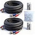 LETONDA BNC Video Cable - 4mm Thickened Upgraded Version A Safer More Reliable Integrated BNC Video Power Extension Cable for Security Camera CCTV