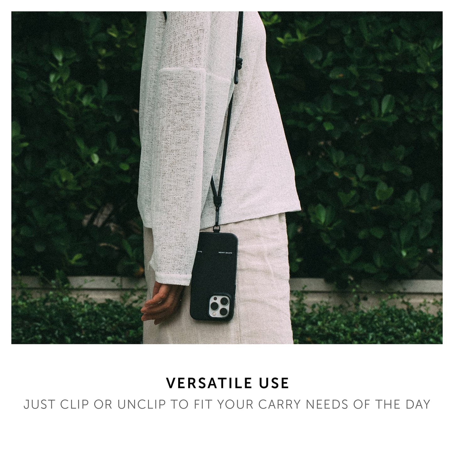 Native Union Universal Sling - Adjustable & Detachable Crossbody Strap - Made with 100% rPET Recycled Polyester - Universally Compatible with All