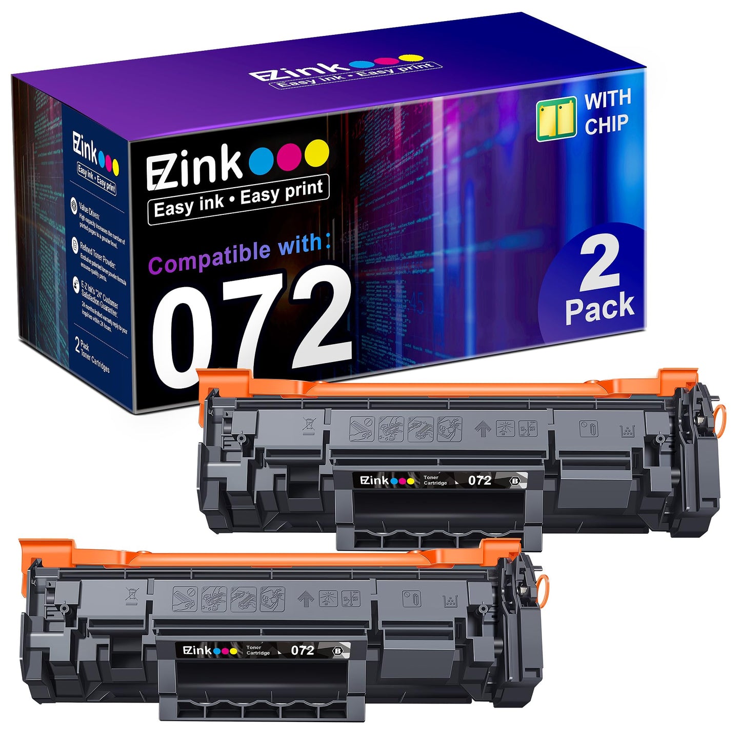 E-Z Ink 072 Toner Cartridge Compatible for Canon 072 Toner CRG072 CRG-072H Toner Cartridge for Canon ImageCLASS MF284dw MF287dw MF289dw LBP172dw