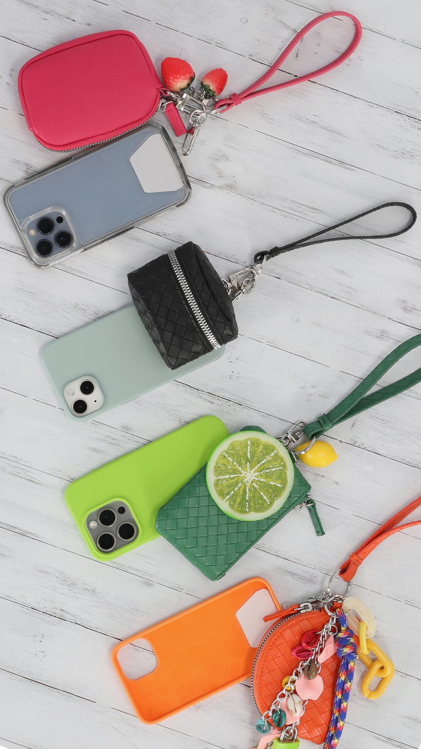 Mundi Connect & Go Womens Phone Wrist Strap with Removable Wallet Pouch, Universal Lanyard Wristlet, RFID Card Holder Mini Wallet for Cash, ID & CC
