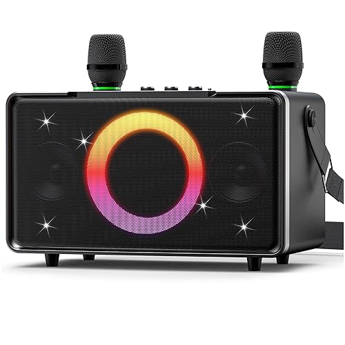 GFEEN Party Bluetooth Speaker: 100W Peak Loud! Deep Bass, 15H Playtime, Large Wireless Speakers, Powerful Sound, Light Show, Fast Charging