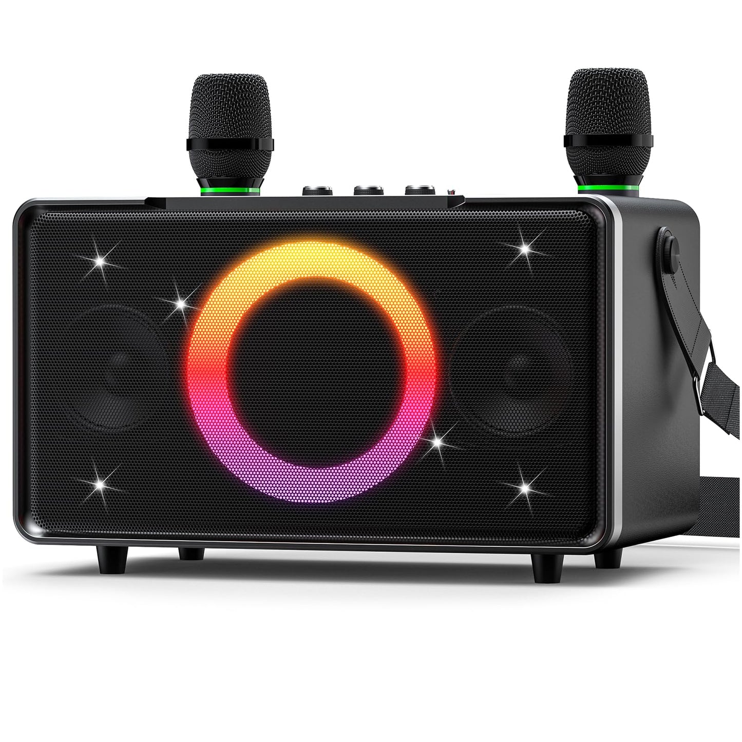GFEEN Party Bluetooth Speaker: 100W Peak Loud! Deep Bass, 15H Playtime, Large Wireless Speakers, Powerful Sound, Light Show, Fast Charging