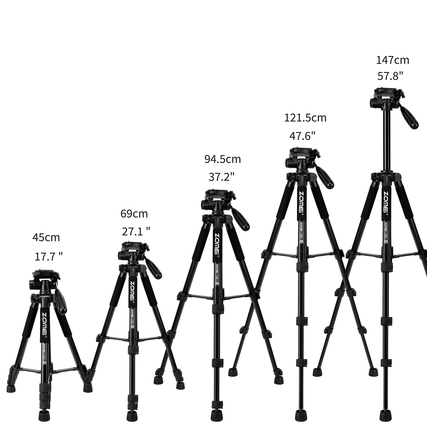 Tripod for Camera,2 in 1 Tripod and Monopod ?Portable Travel Tripod with 3-Way Pan Head and Carry Bag for Canon Nikon Sony DSLR