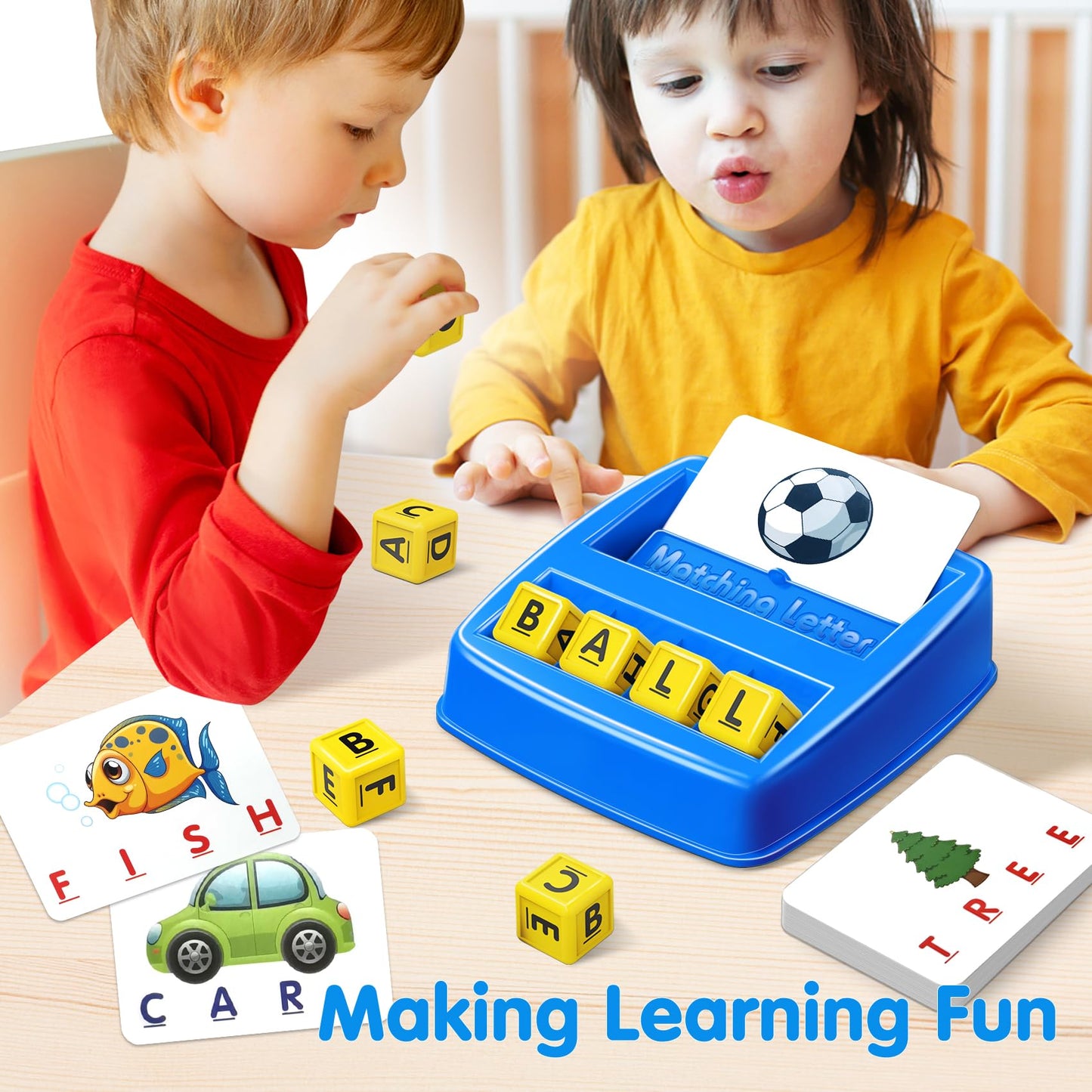 NARRIO Matching Letter Game – Educational ABC Learning Toy for Kids Ages 3–8, Fun Preschool Spelling Gift for Boys & Girls, Perfect for Birthdays & Christmas
